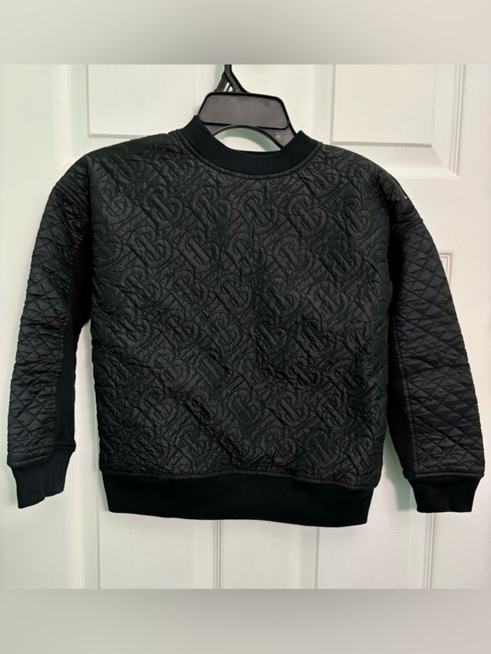 Burberry Black Monogram Padded Sweatshirt Timothie Sz 10Y